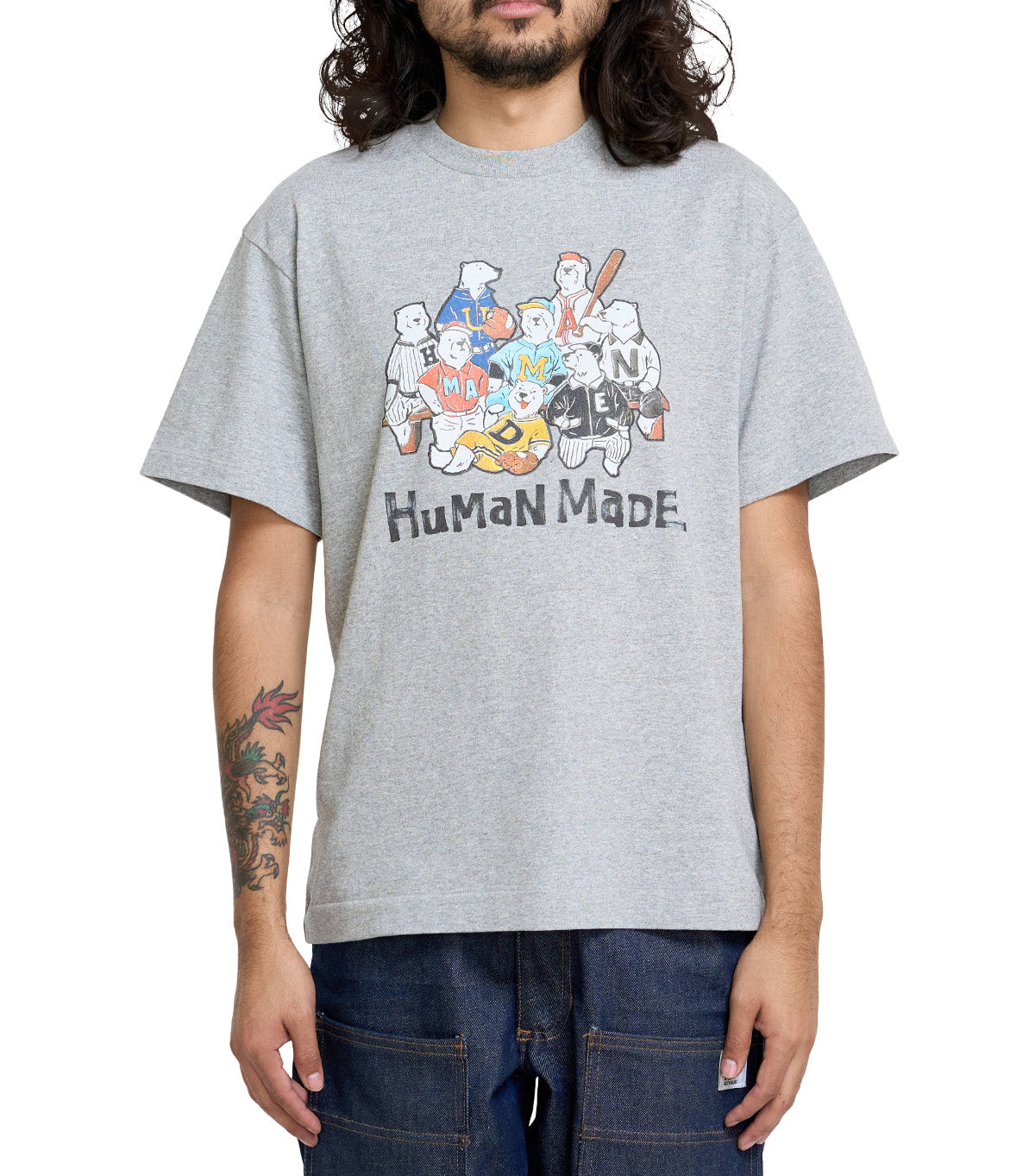 Human Made Team T-Shirt Gray – SOMEWHERE