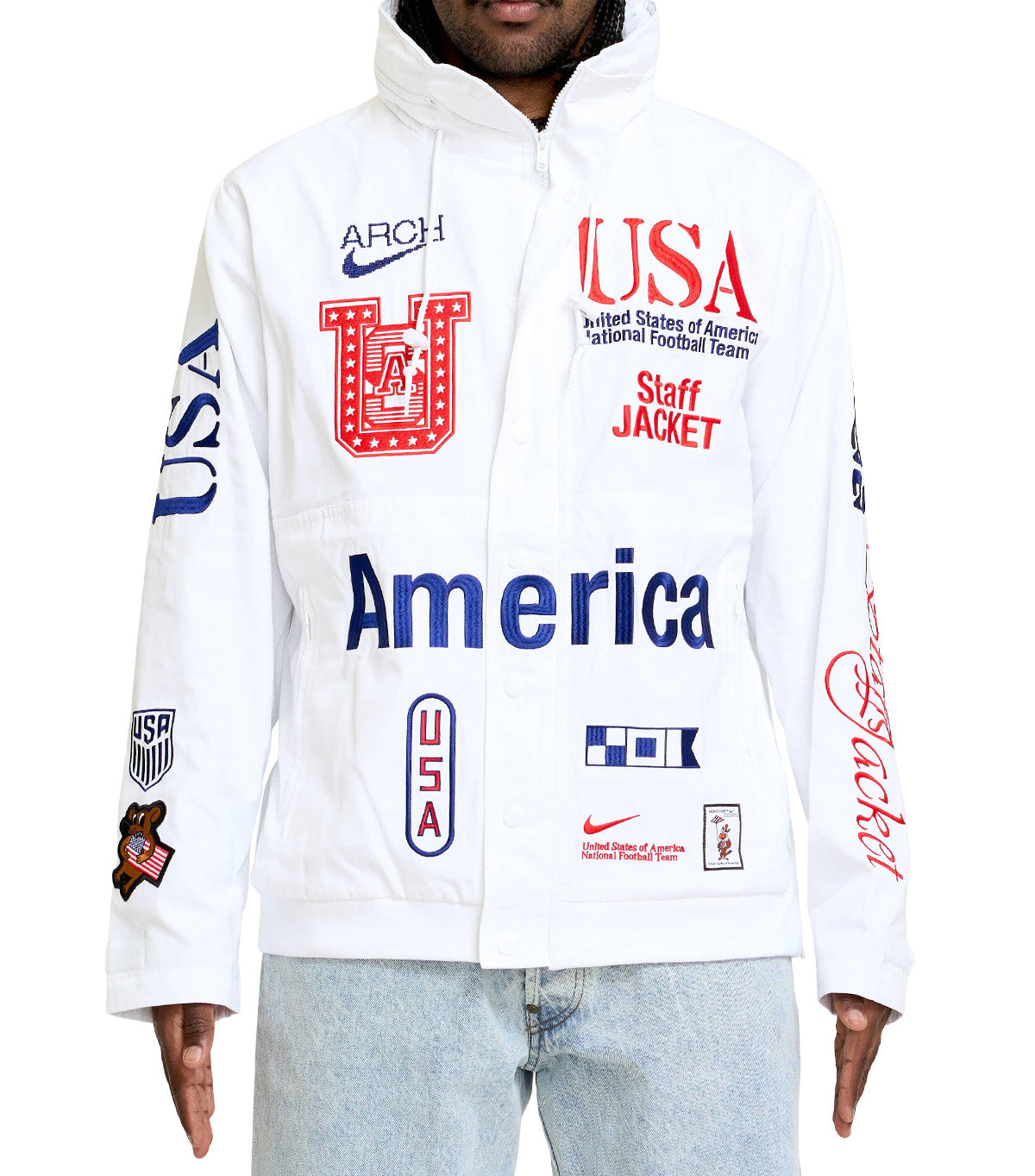 Nike USA x V.A.A Woven Jacket White Blue – SOMEWHERE
