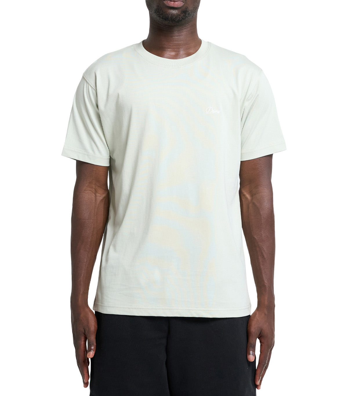 Dime Cursive Small Logo T-Shirt Charcoal Moss