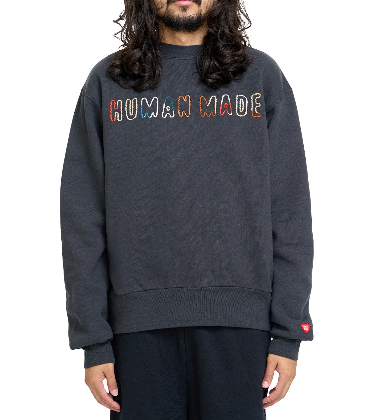 HUMANMADE スウェット S Human Made Embroidered Sweatshirt Black – SOMEWHERE
