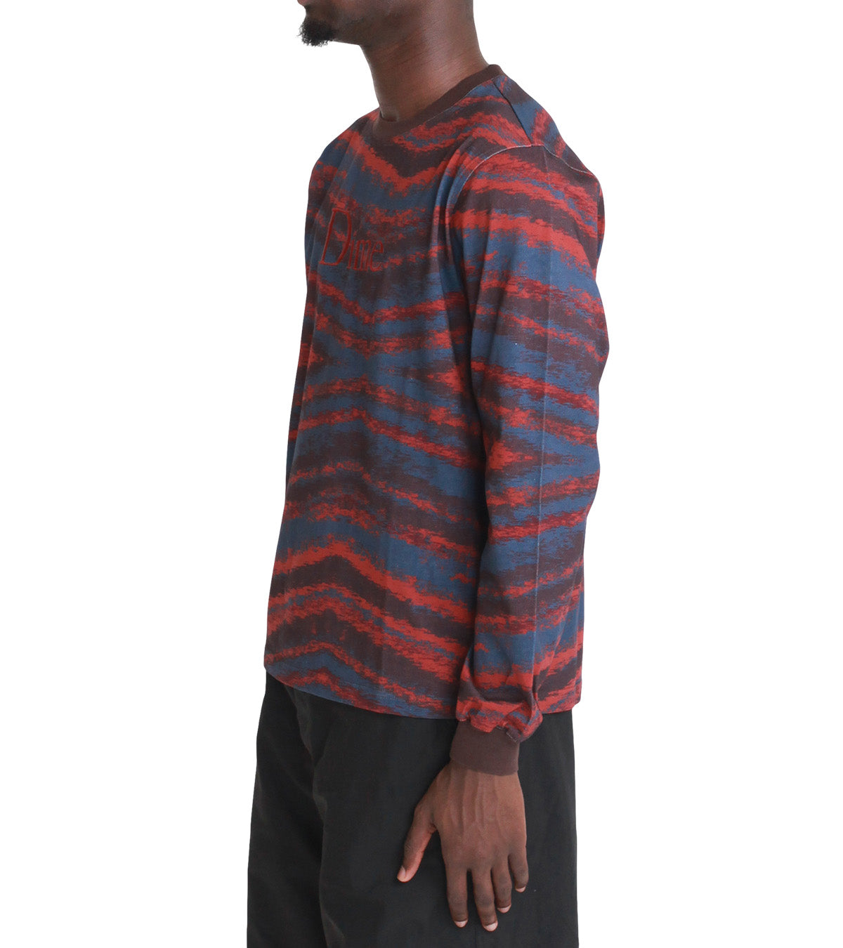 Dime Brushstroke Long Sleeve Shirt Bordeaux