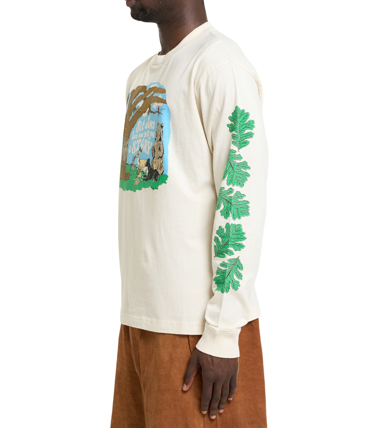 Story MFG Grateful Tee Long Sleeve Ecru Cream