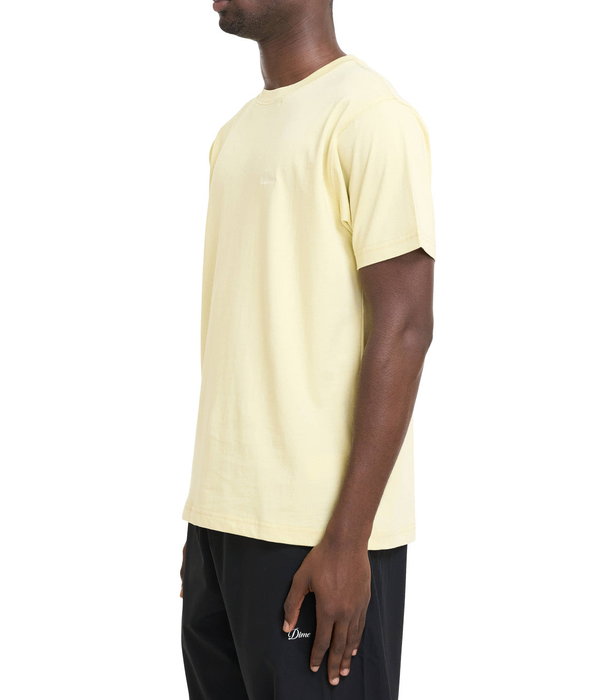 Dime Cursive Small Logo T-Shirt Cream