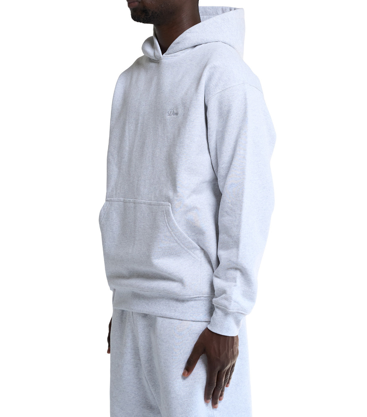 Dime Cursive Small Logo Hoodie Ash