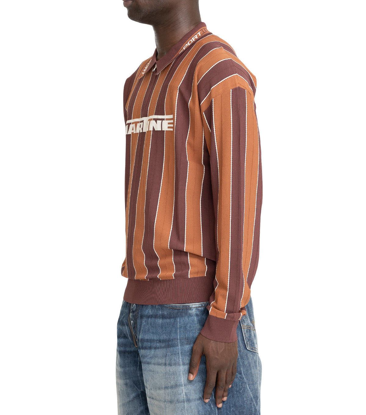 Martine Rose Logo Polo Brown