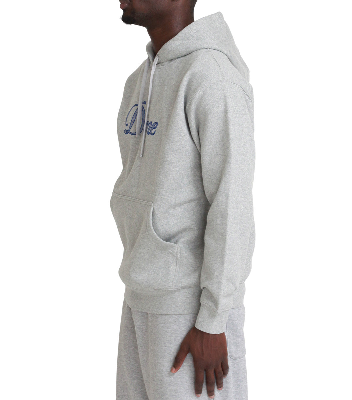 Dime Cursive Logo Hoodie Heather Grey