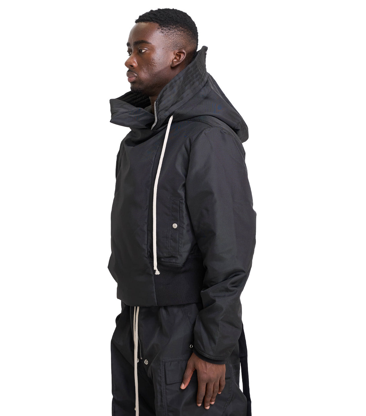 Rick Owens DRKSHDW Cropped Alice Parka Black