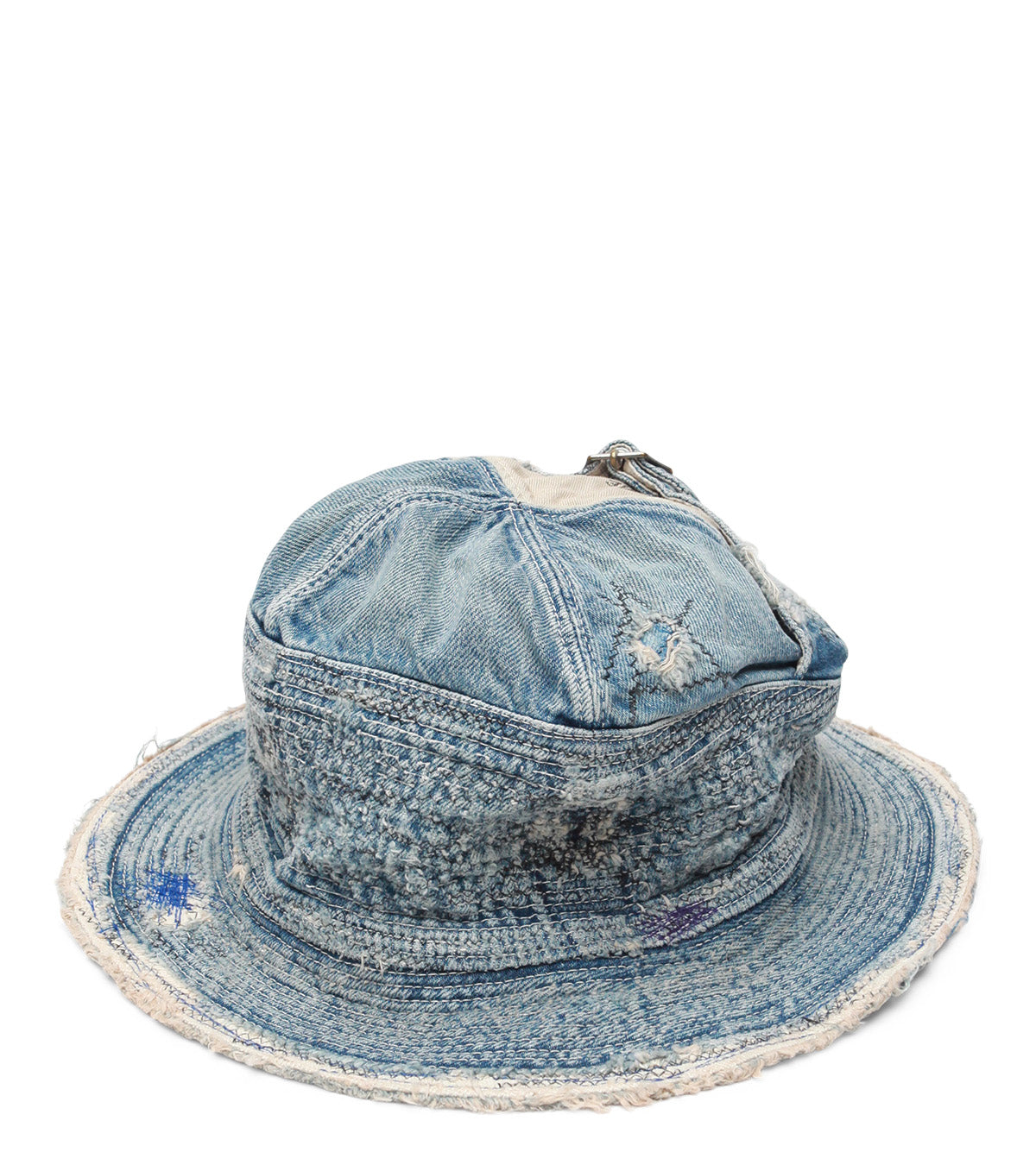 Kapital 11.5oz Denim The Old Man And The Sea Hat (Crash Remake) Indigo