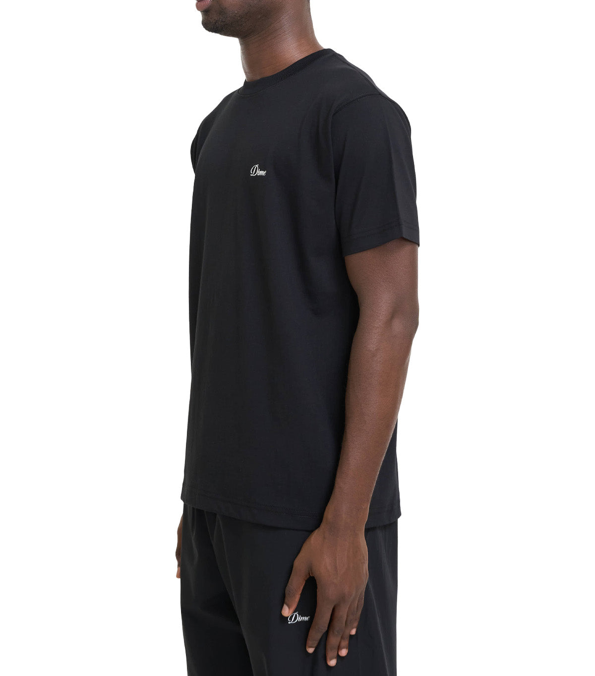 Dime Cursive Small Logo T-Shirt Black