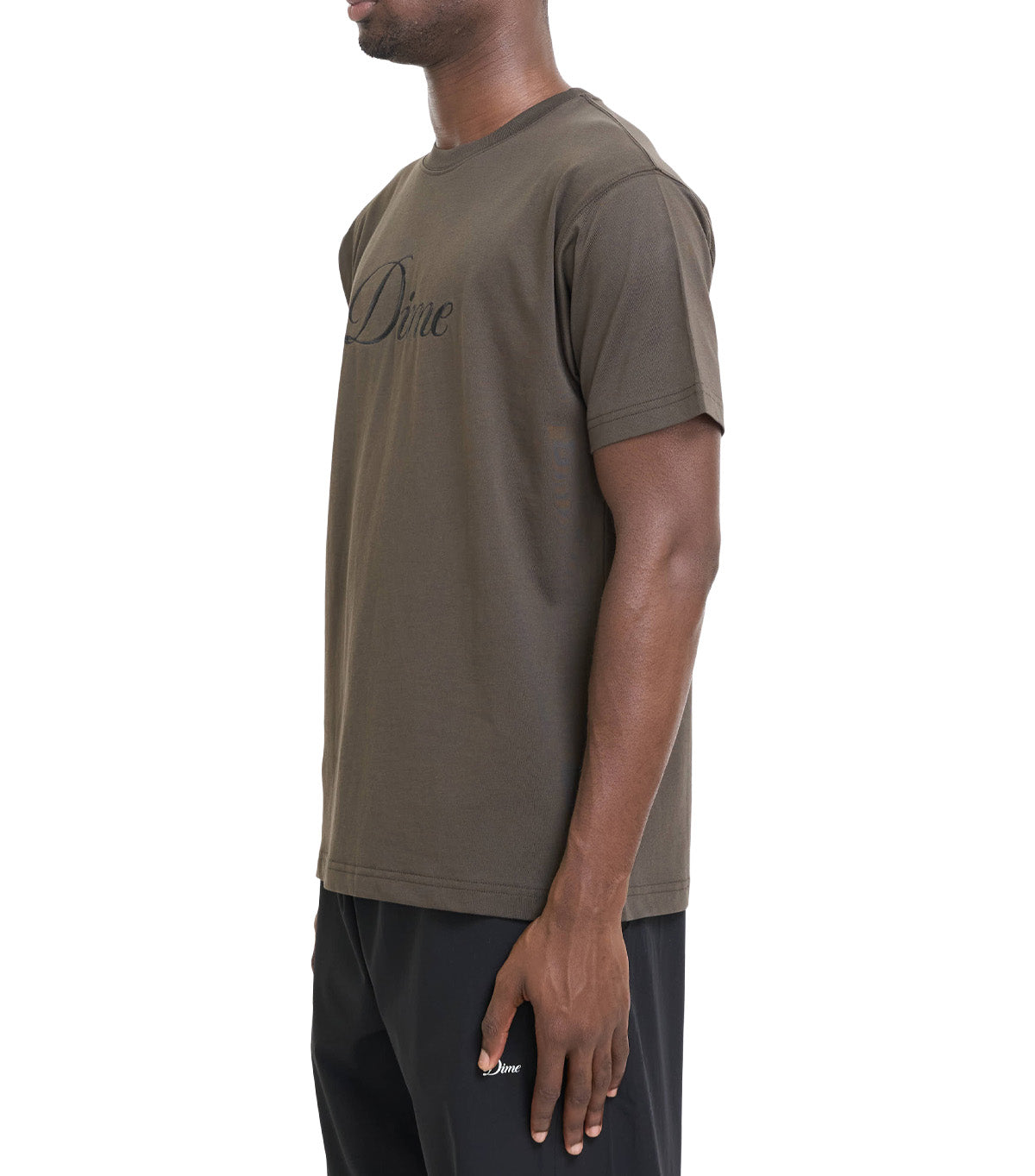 Dime Cursive T-Shirt Vintage Black