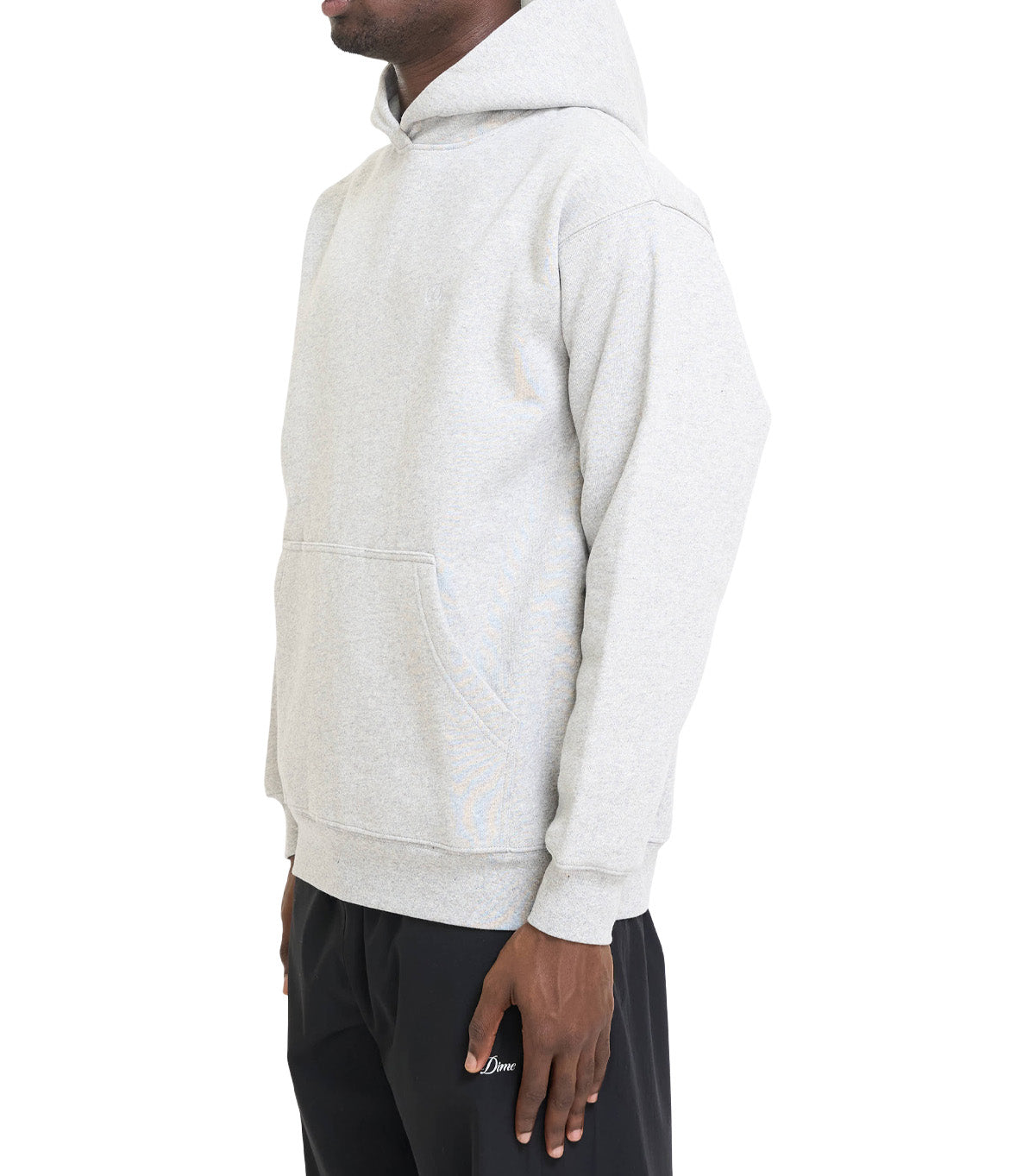 Dime Cursive Small Logo Hoodie Heather Grey