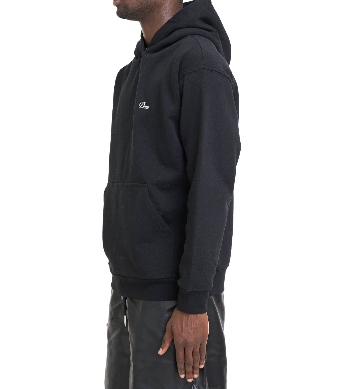 Dime Cursive Small Logo Hoodie Black