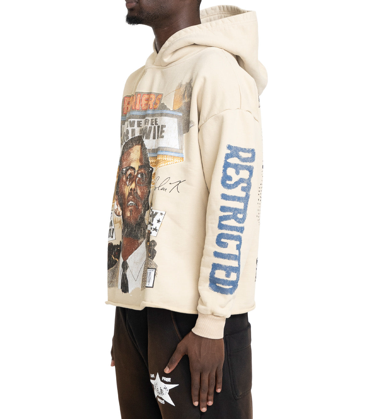Barriers Barrera Malcolm X Cream Hoodie Cream