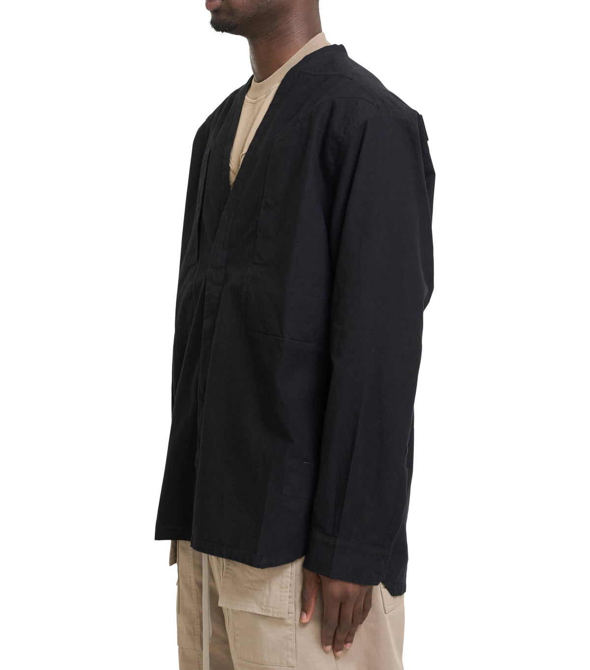 Rick Owens DRKSHDW Larry Jumbo Fogpocket Shirt Black