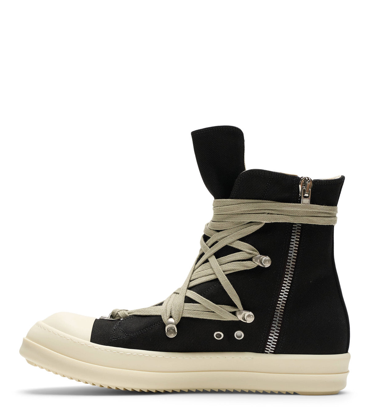 Rick Owens DRKSHDW Megalace Sneaks Black Milk