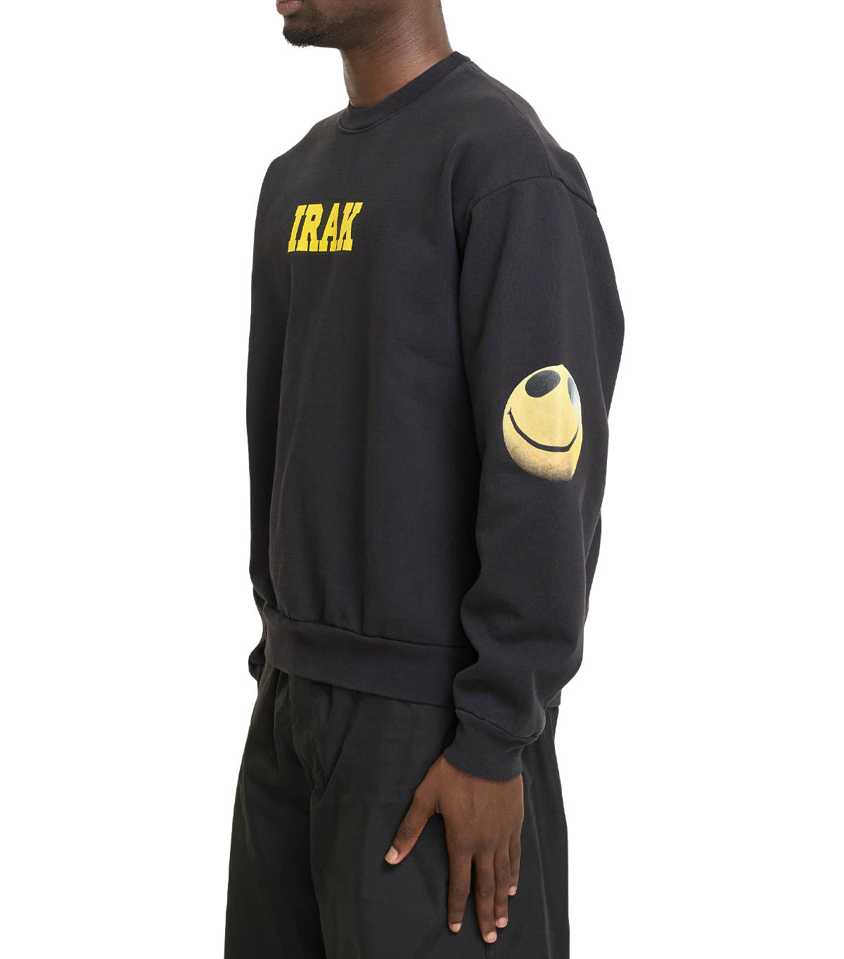 IRAK Face Crewneck Sweatshirt Off Black