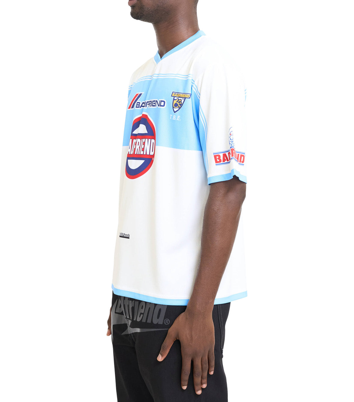 Badfriend Soccer Jersey Bone Blue