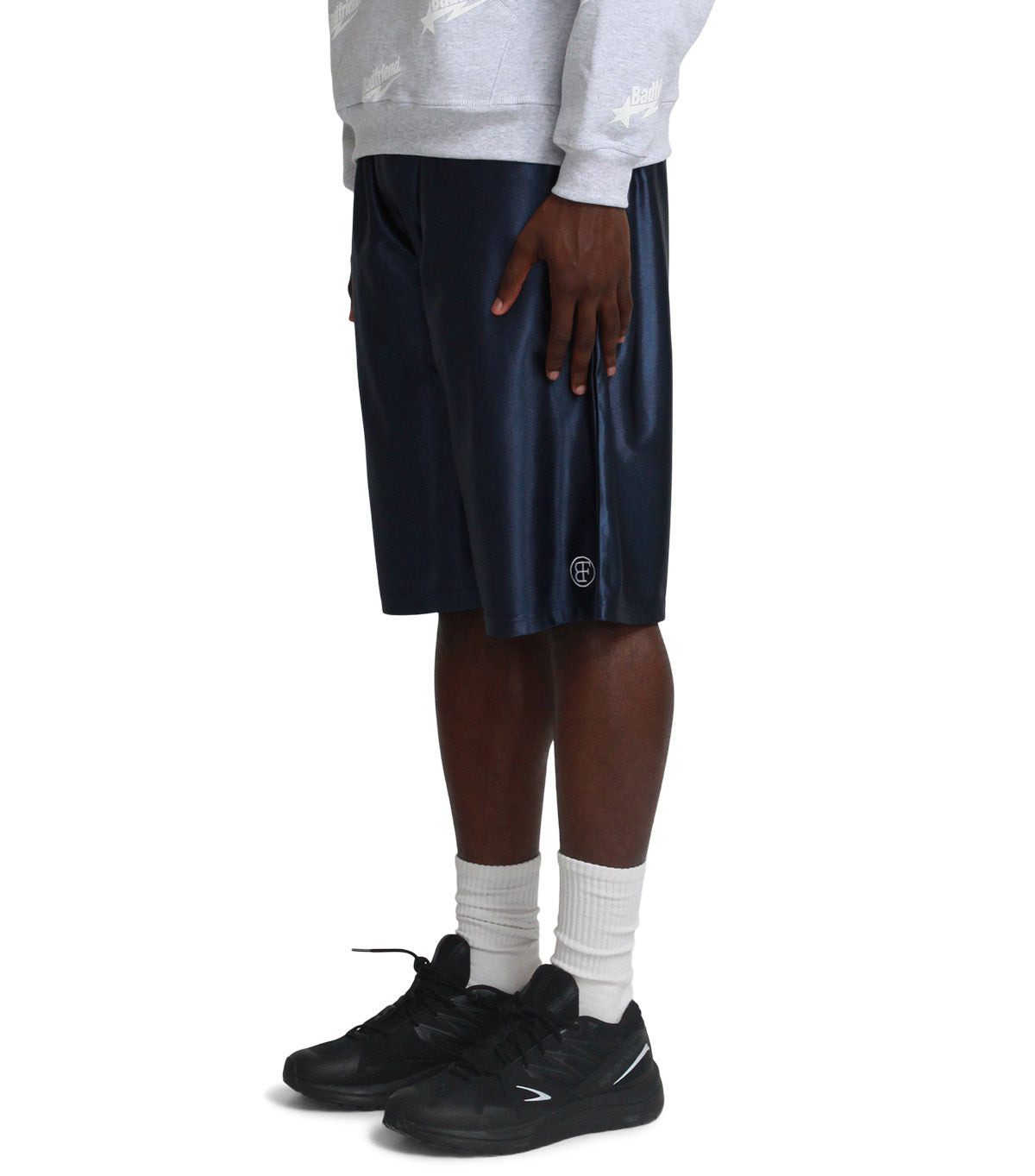 Badfriend Oval Baggee Basketball Shorts Navy