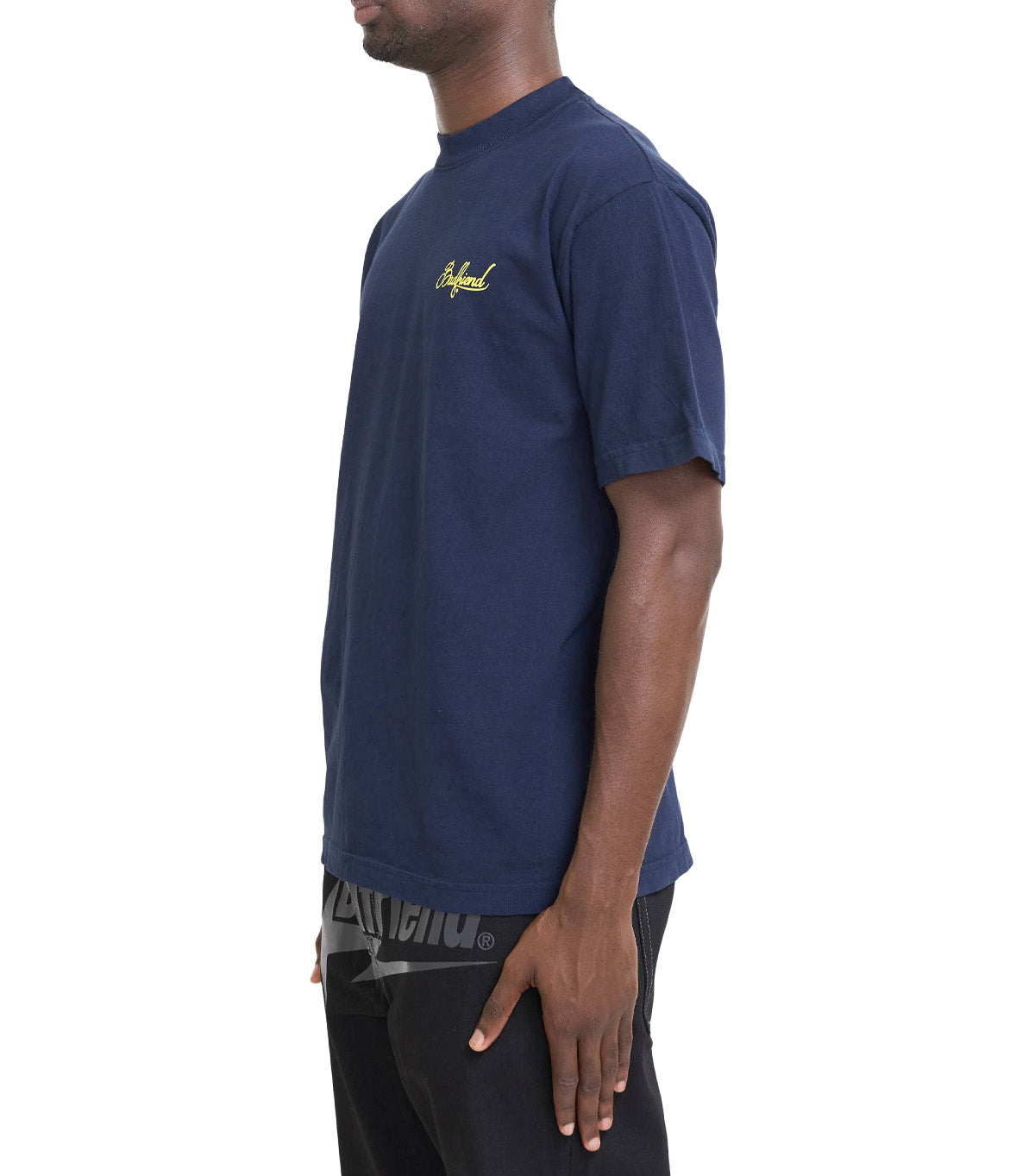 Badfriend Cursive Logo T-Shirt Navy