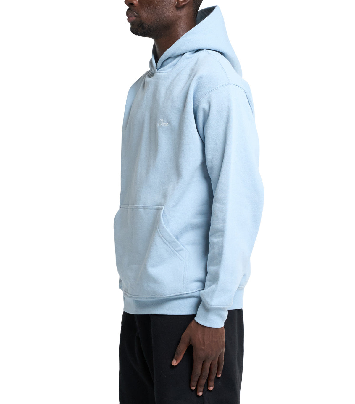 Dime Cursive Small Logo Hoodie Blue Fog