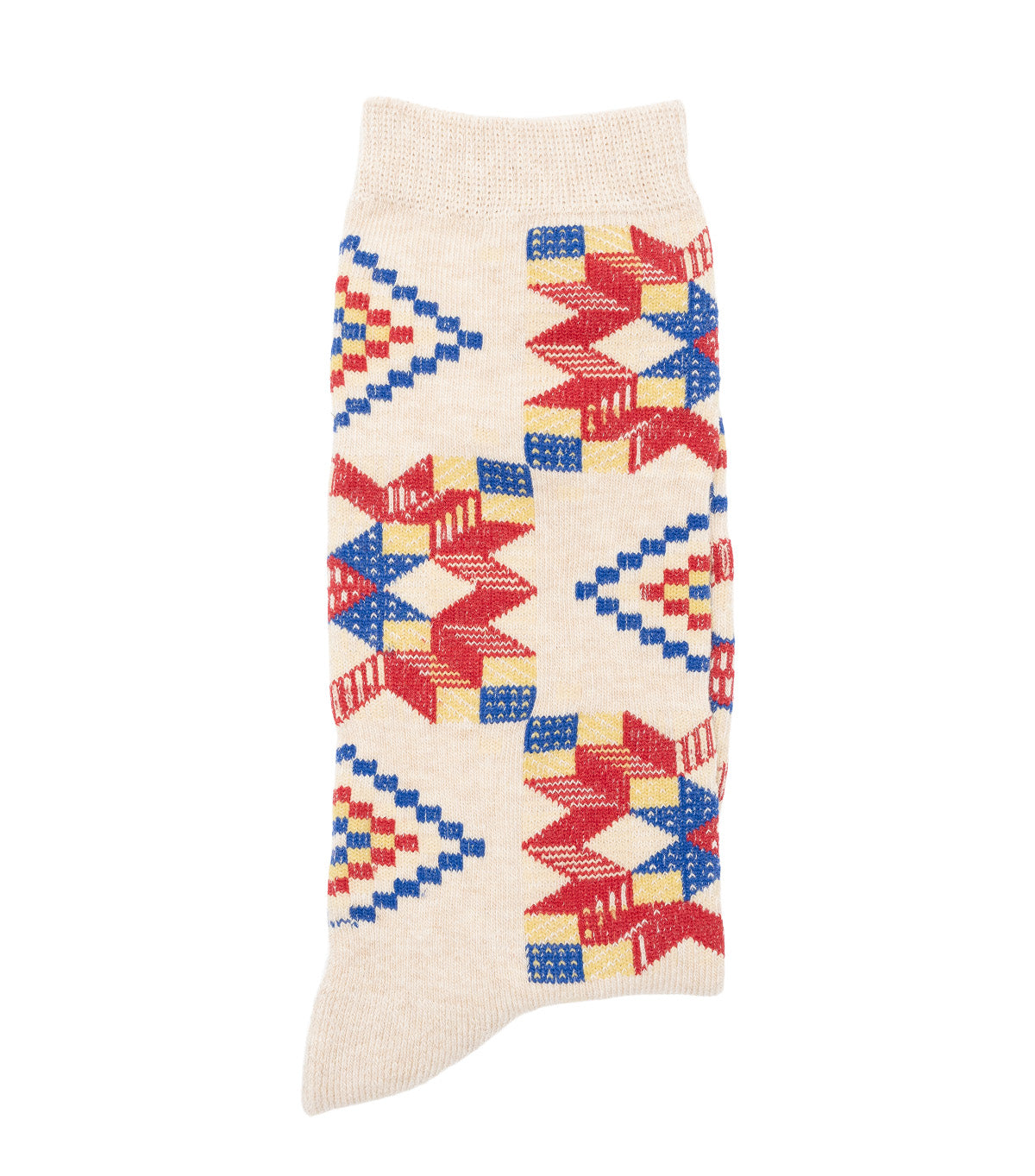 Anonymous Ism American Quilt Crew Socks Oatmeal