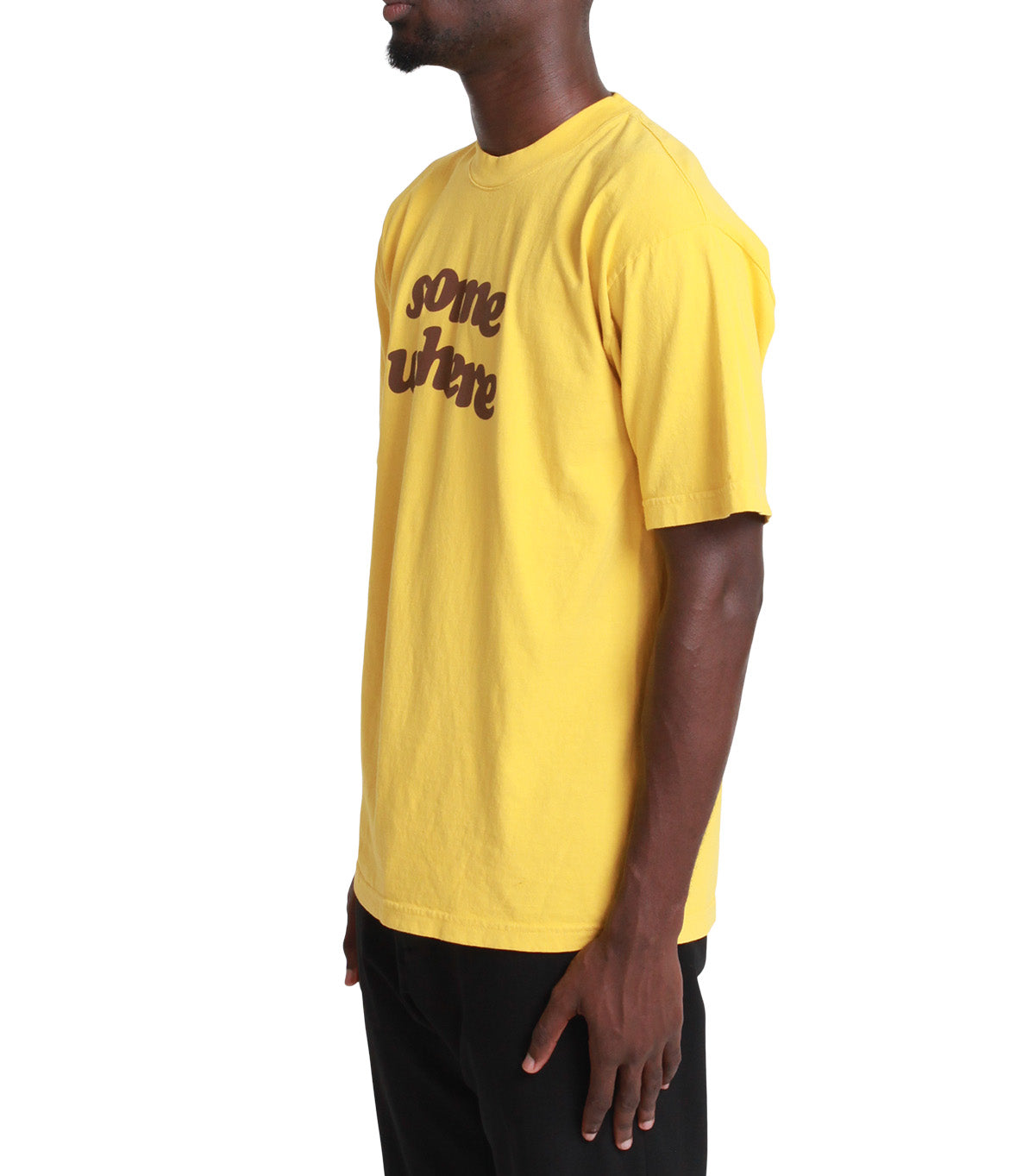 SOMEWHERE Offset T-Shirt Yellow