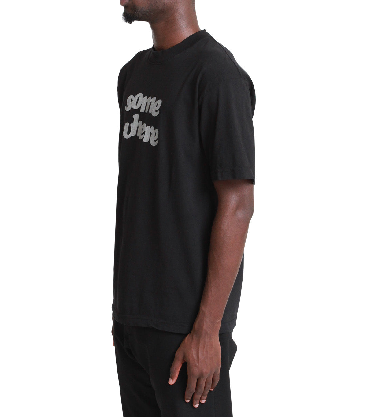 SOMEWHERE Offset T-Shirt Black