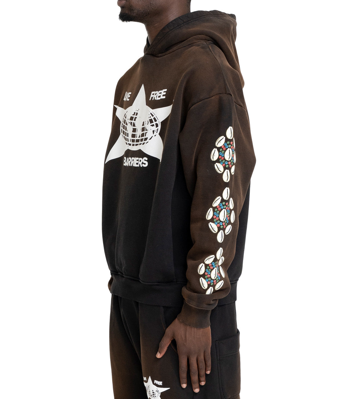 Barriers Barrera Cowrie Shell Hoodie Black