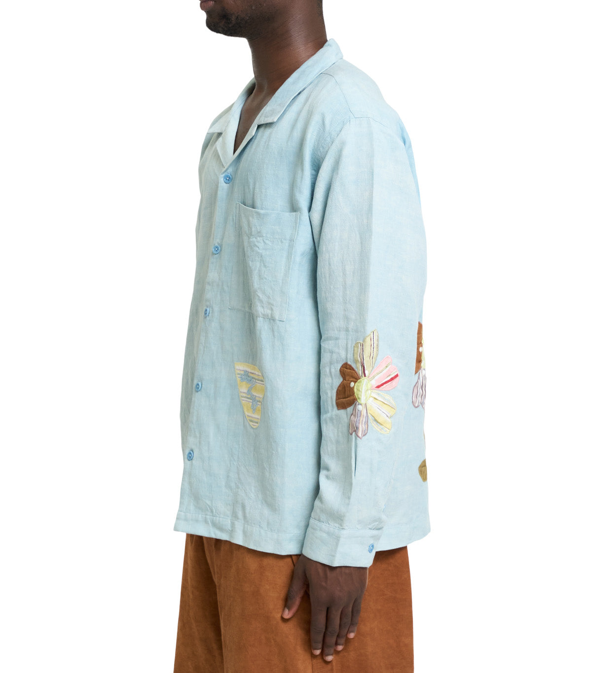 Story MFG Greetings Shirt Long Sleeve Blue