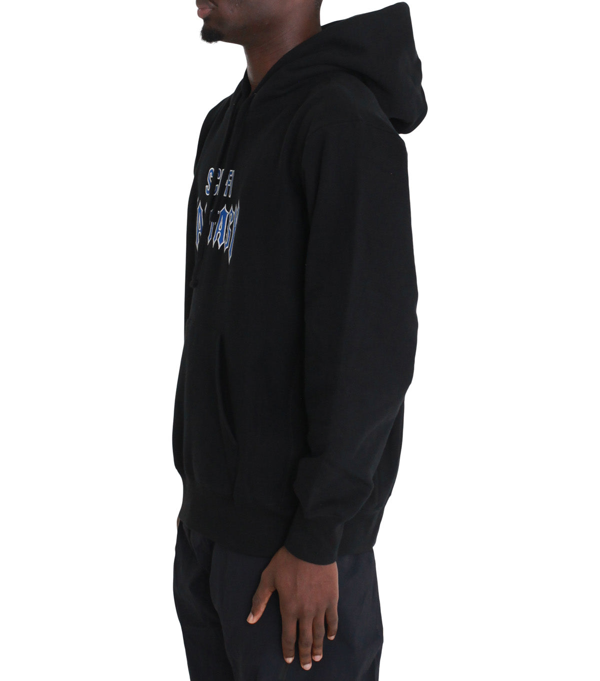 Sci-Fi Fantasy Biker Hood Black
