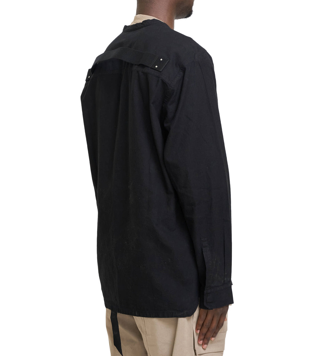 Rick Owens DRKSHDW Larry Jumbo Fogpocket Shirt Black