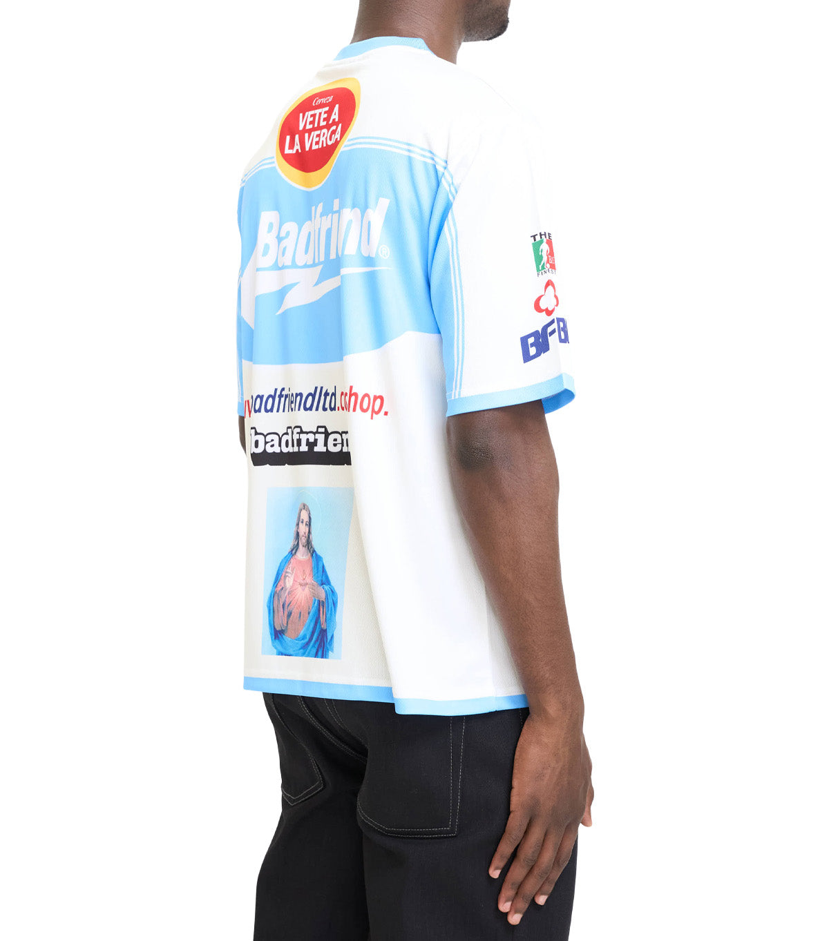 Badfriend Soccer Jersey Bone Blue