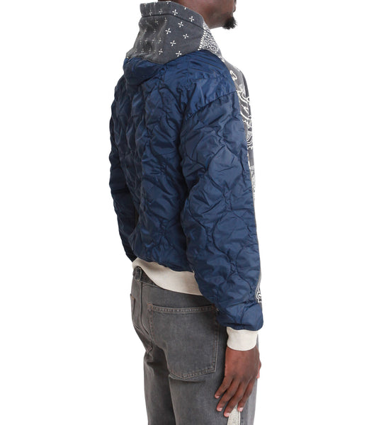 Kapital Fleece Knit Bandana Bivouac Hooded Blouson Black