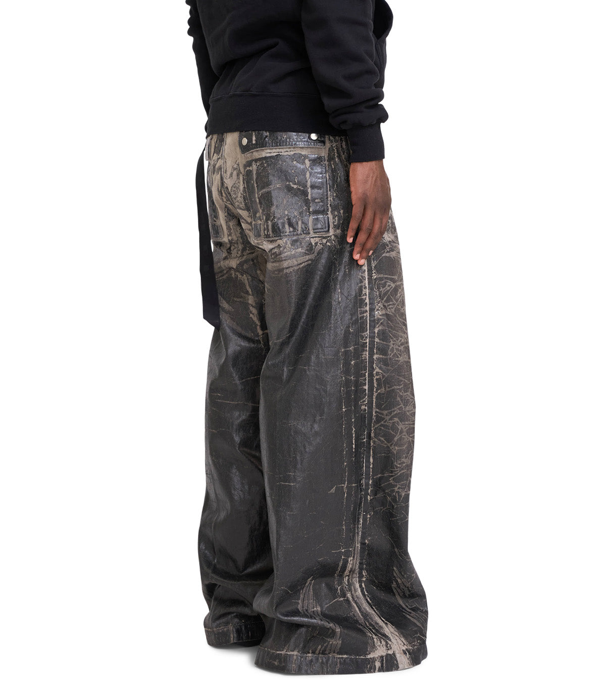 Rick Owens DRKSHDW Geth Belas Black Washed Foil