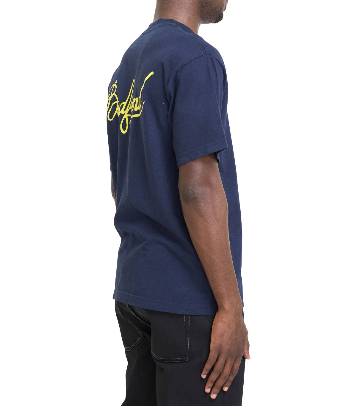 Badfriend Cursive Logo T-Shirt Navy