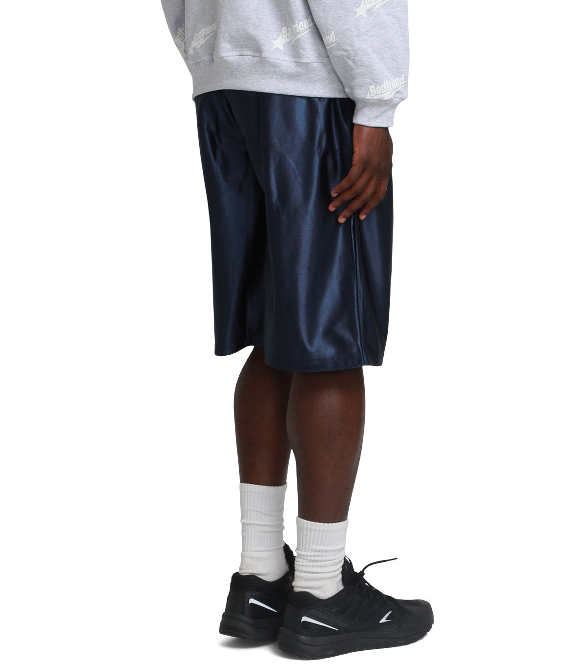 Badfriend Oval Baggee Basketball Shorts Navy