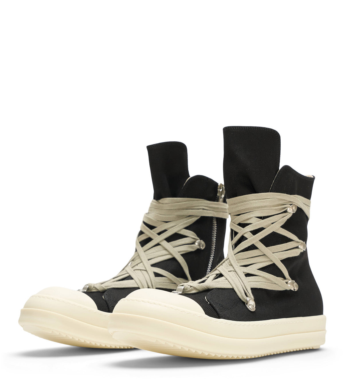 Rick Owens DRKSHDW Megalace Sneaks Black Milk