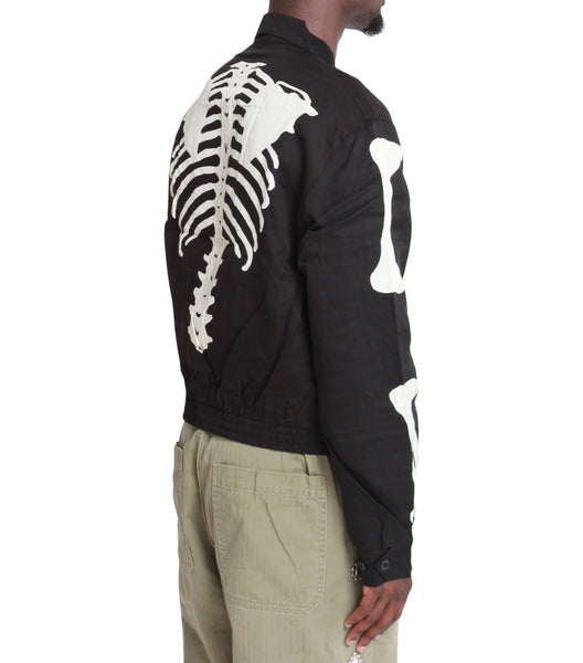 Kapital Rayon Twill Bone Drizzler Jacket Black | SOMEWHERE®