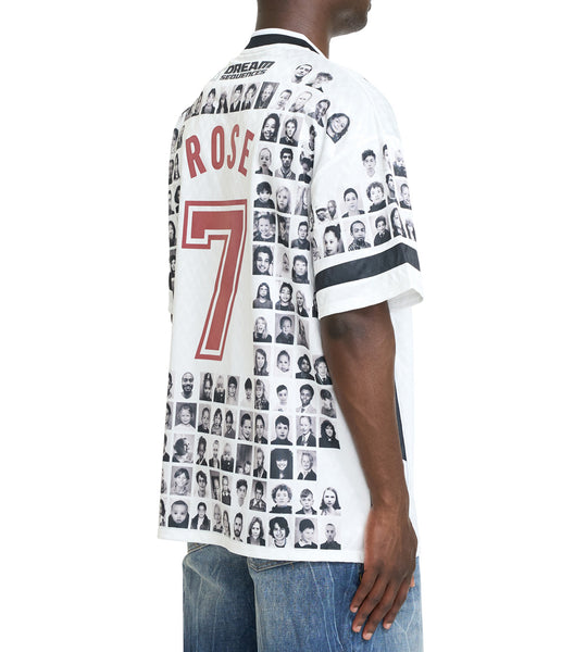 Martine Rose Printed Football Top White | SOMEWHERE®