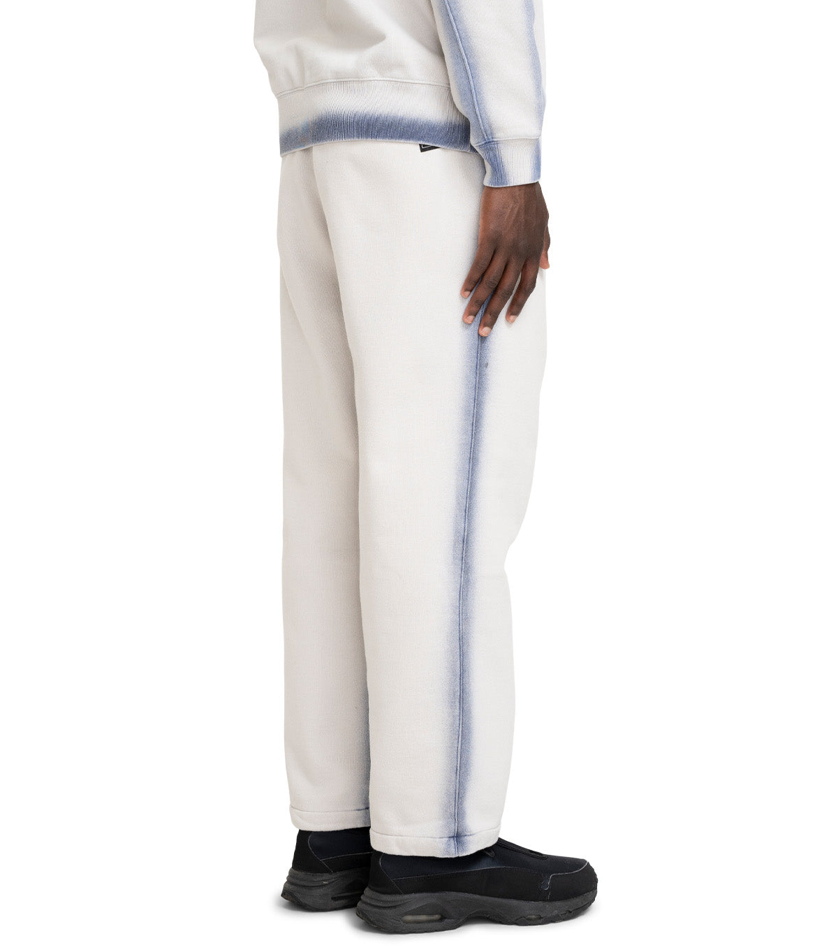 The Trilogy Tapes Overdye Open Hem Jogger Grey Blue