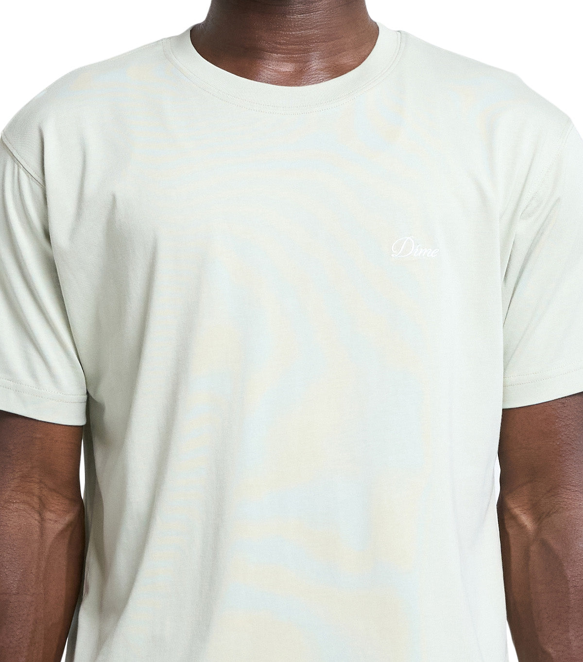 Dime Cursive Small Logo T-Shirt Charcoal Moss