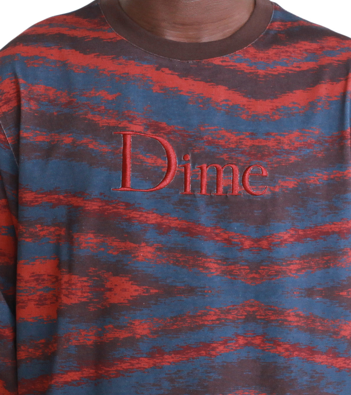 Dime Brushstroke Long Sleeve Shirt Bordeaux