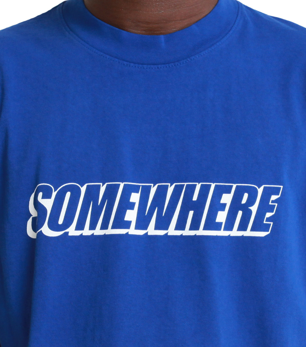 SOMEWHERE Block T-Shirt Blue