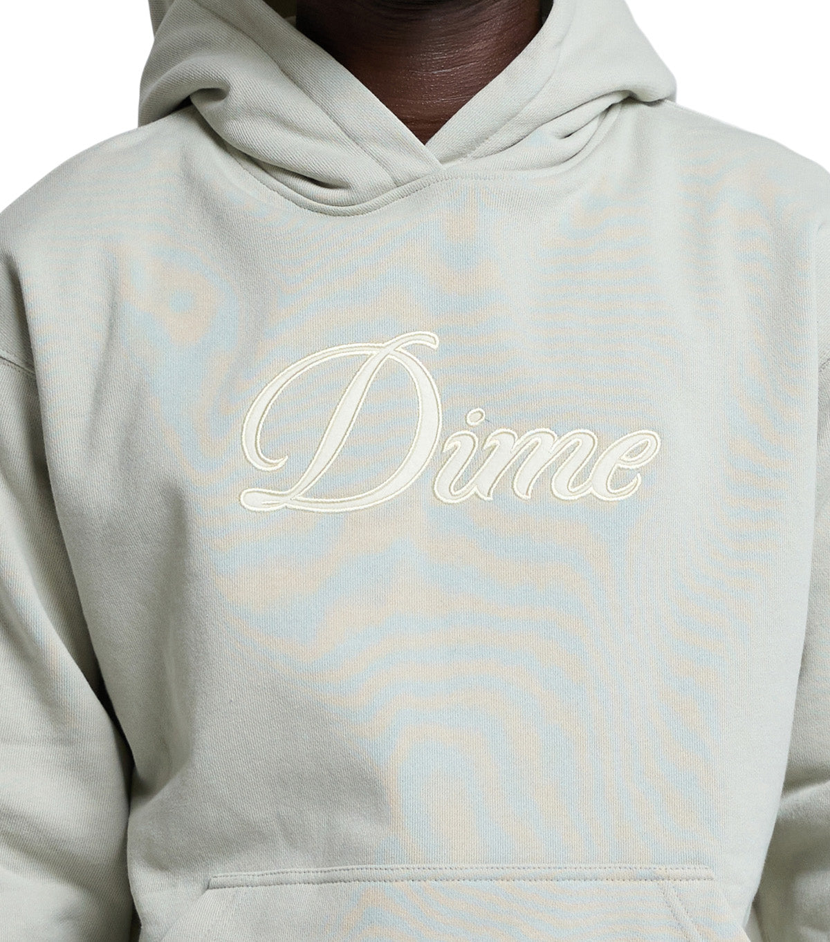 Dime Cursive Hoodie Charcoal Moss