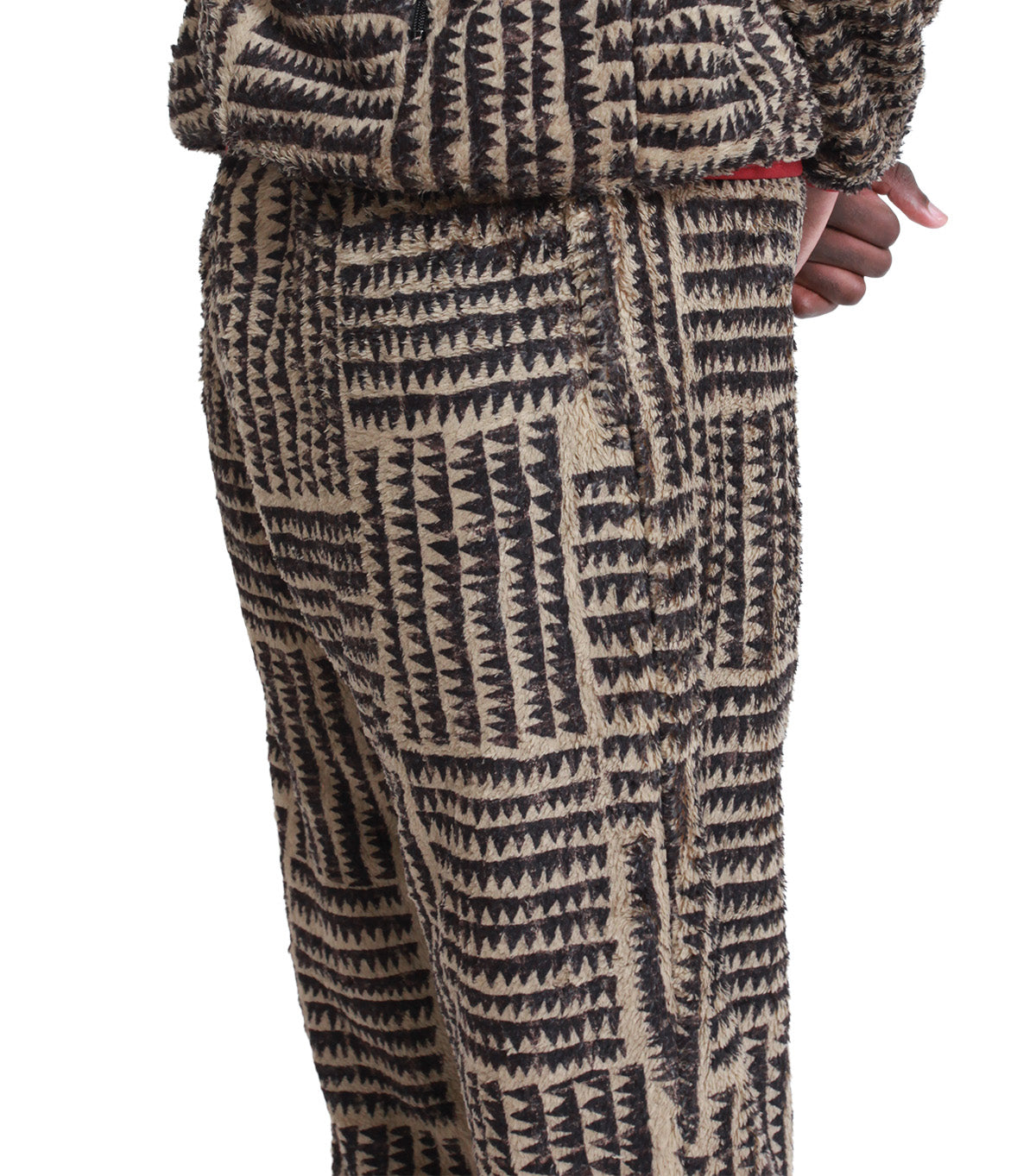 Kapital Hacksaw-Block Fleece Easy Pants Beige