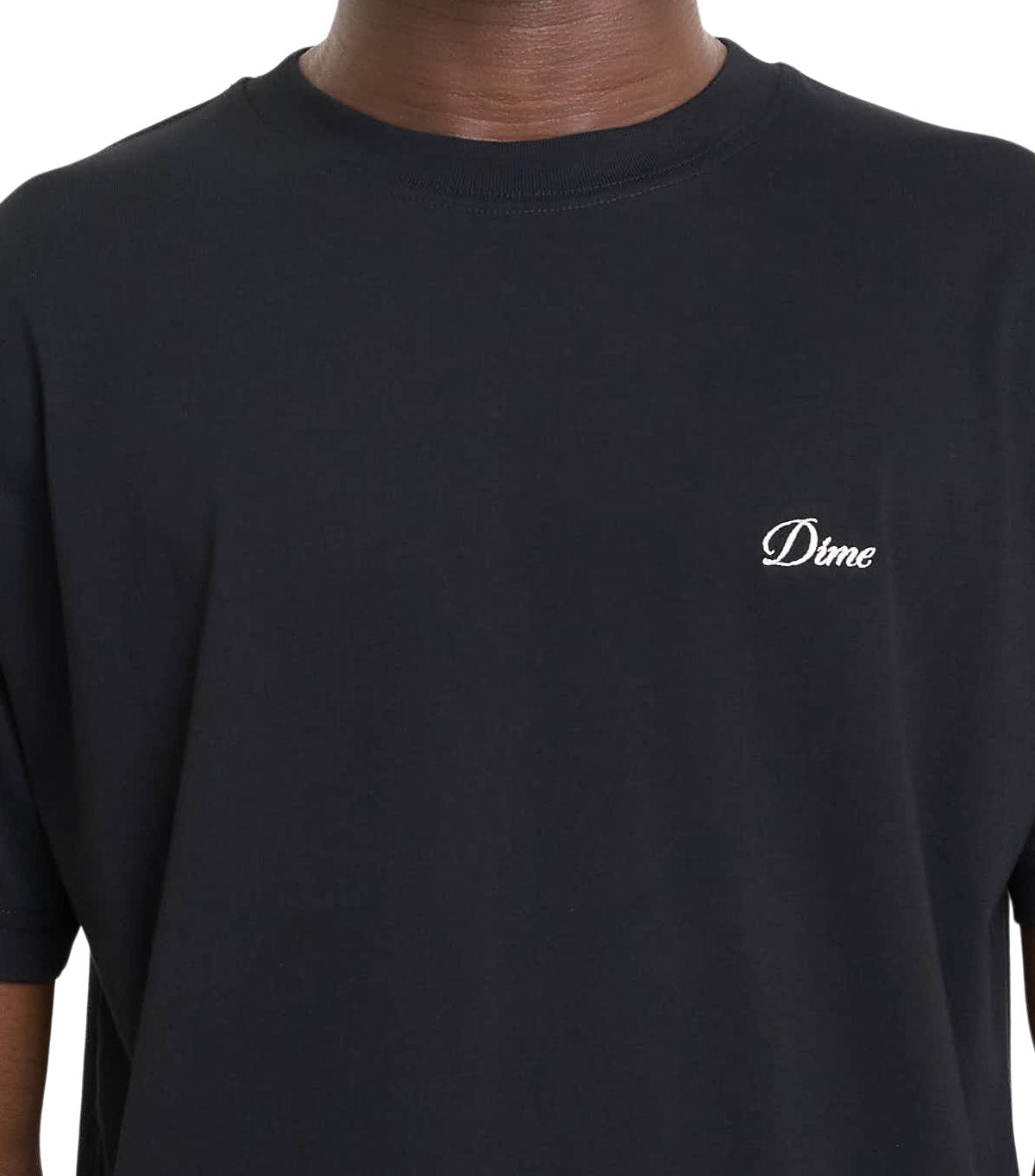 Dime Cursive Small Logo T-Shirt Black