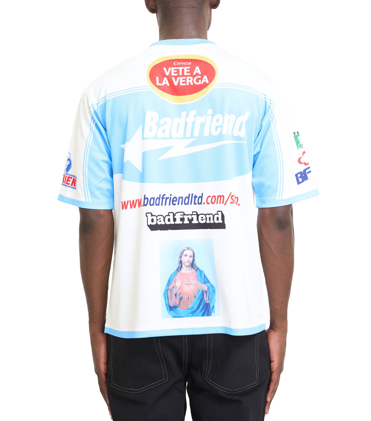 Badfriend Soccer Jersey Bone Blue