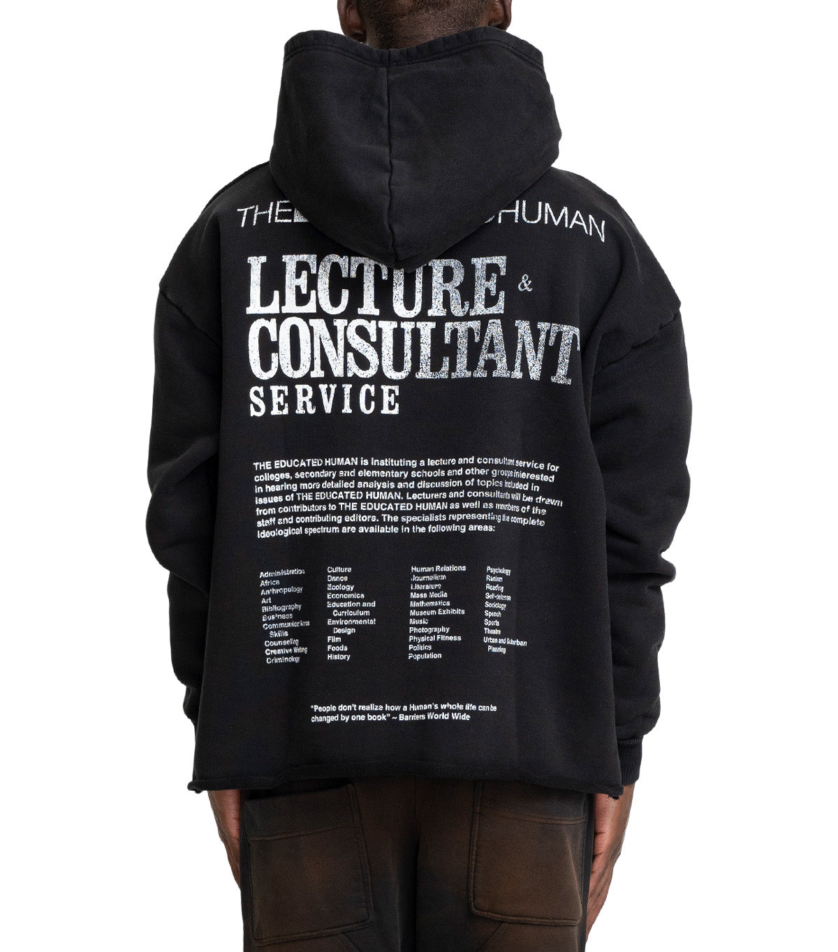 Barriers Barrera Educated Human Hoodie Black