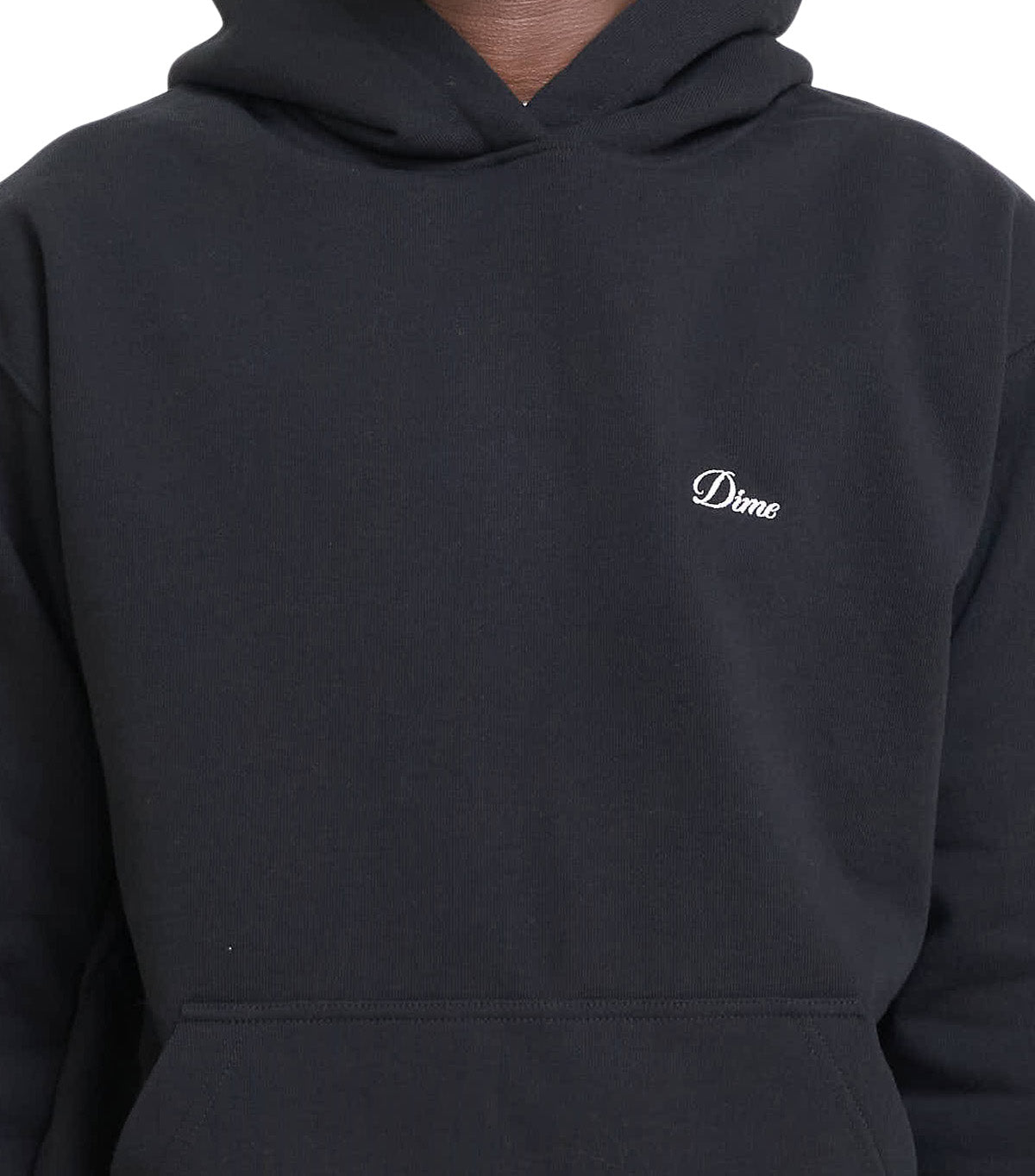 Dime Cursive Small Logo Hoodie Black