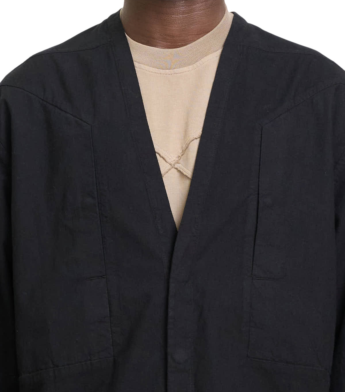Rick Owens DRKSHDW Larry Jumbo Fogpocket Shirt Black